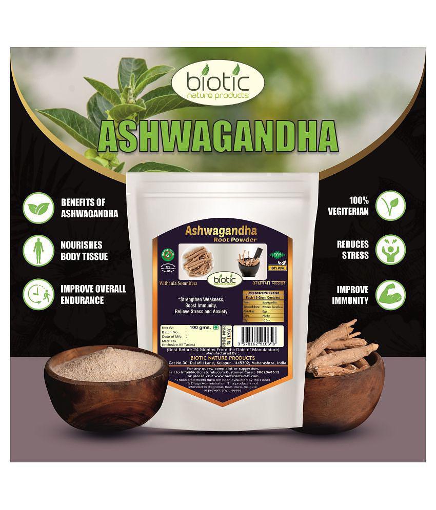 Biotic Safed Musli, Ashwagandha and Gokhru Powder Powder 300 gm