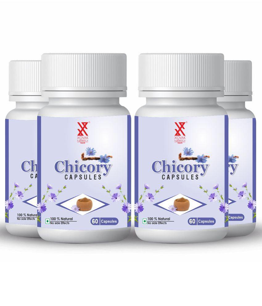 xovak pharmtech Organic Chicory Capsule 200 gm Pack Of 4