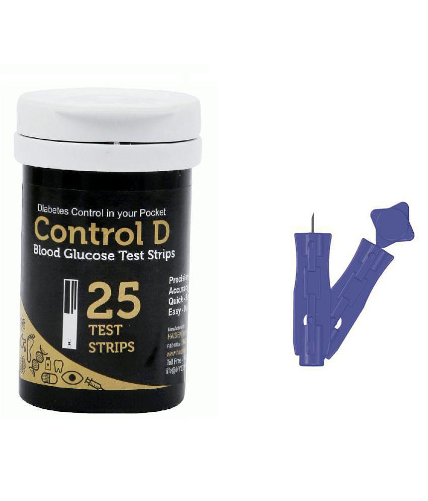 Control D 25 Test Strips & Lancets Below 100 Expiry Aug 2024