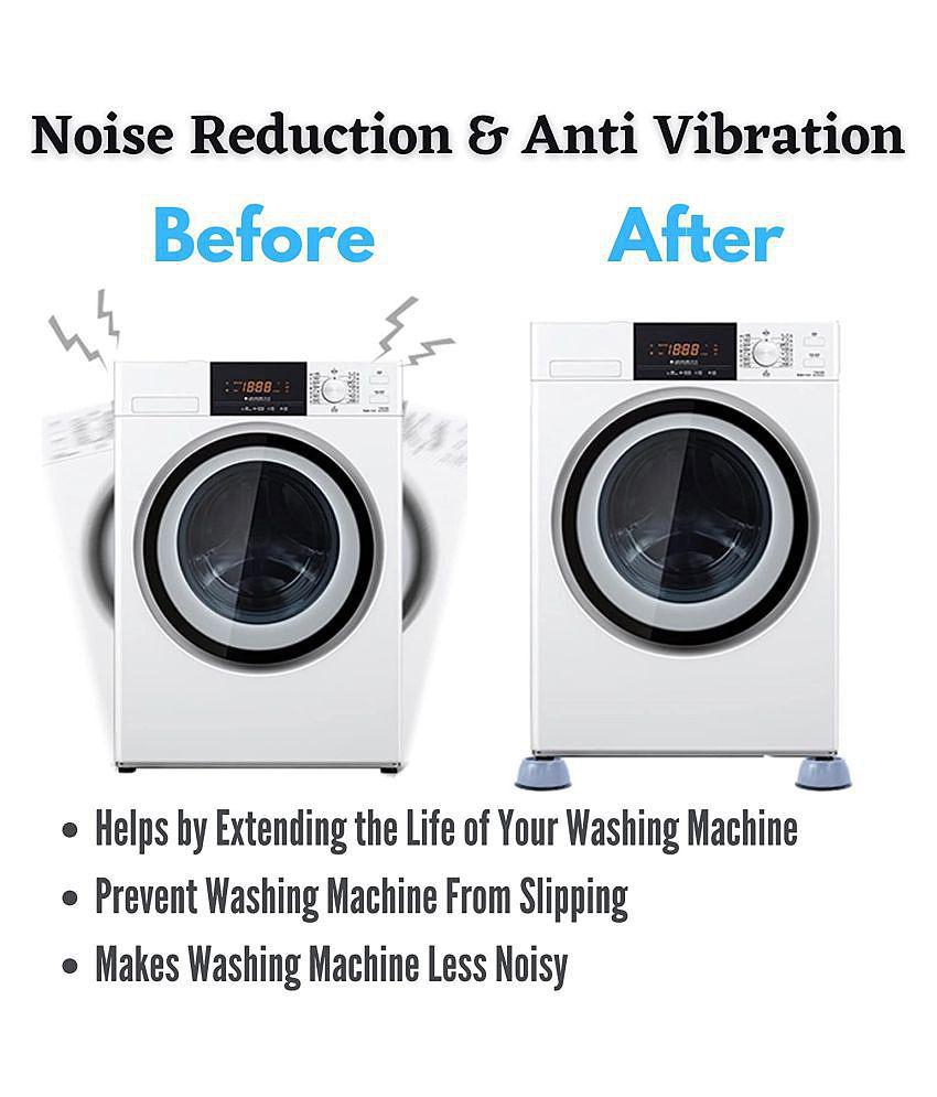 Vibration Pads for Washing Machine with Suction Cup Feet, Shock Absorber, Anti Slip, Noise Cancellation Pads(4 Piece)