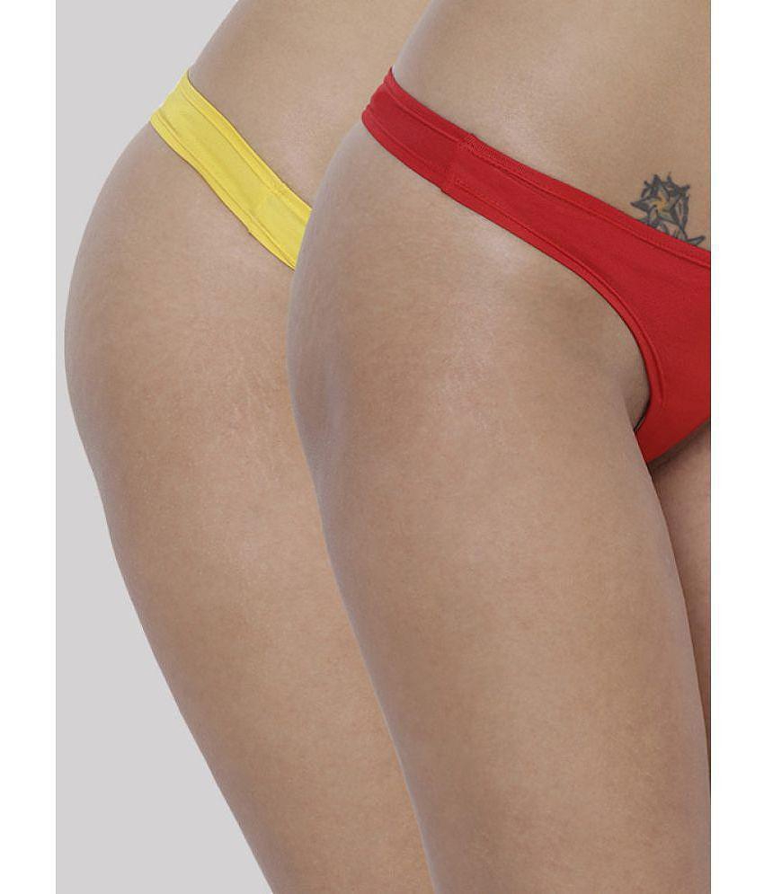 Stylish Men BASIICS By La Intimo - Multicolor BCPSS010B Polyester Solid Women''s Bikini ( Pack o