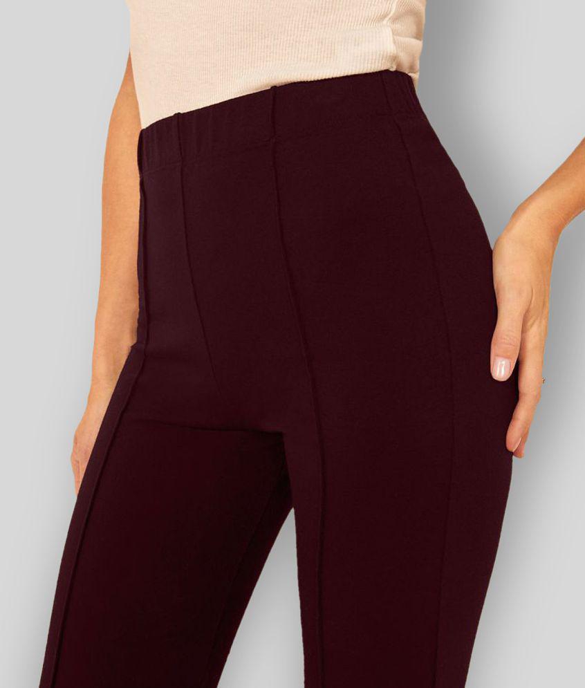 Best Men Addyvero - Maroon Polyester Flared Fit Women''s Casual Pants  ( Pack of 1 ) - 32 2025 a