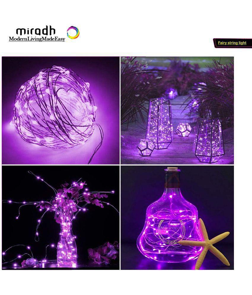 MIRADH - Purple 3Mtr String Light ( Pack of 3 ) - Purple