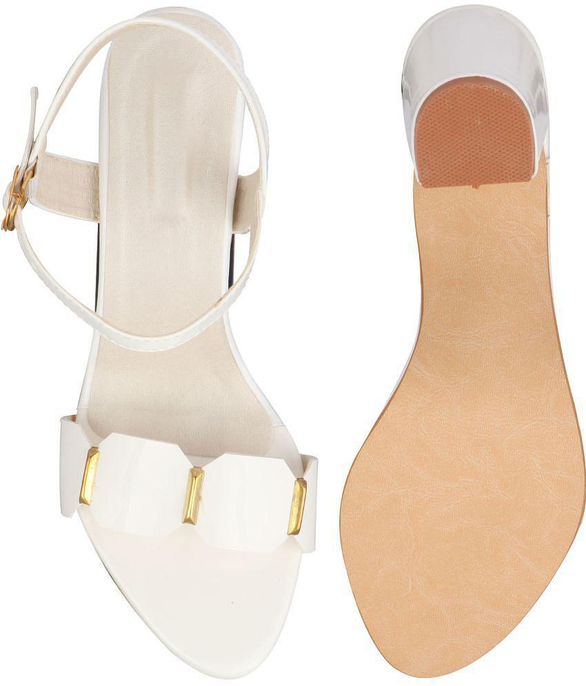 Shoetopia - White Women''s Sandal Heels - None