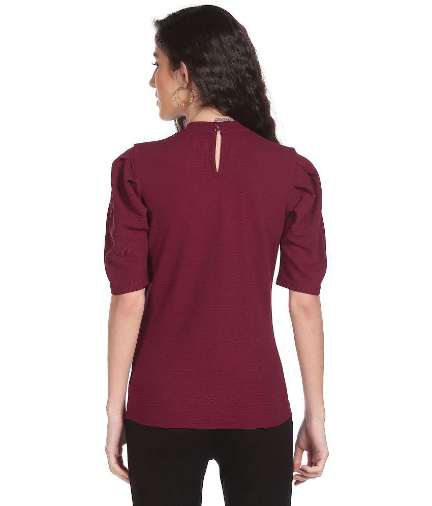 Sugr Polyester Regular Tops - Red Single - L