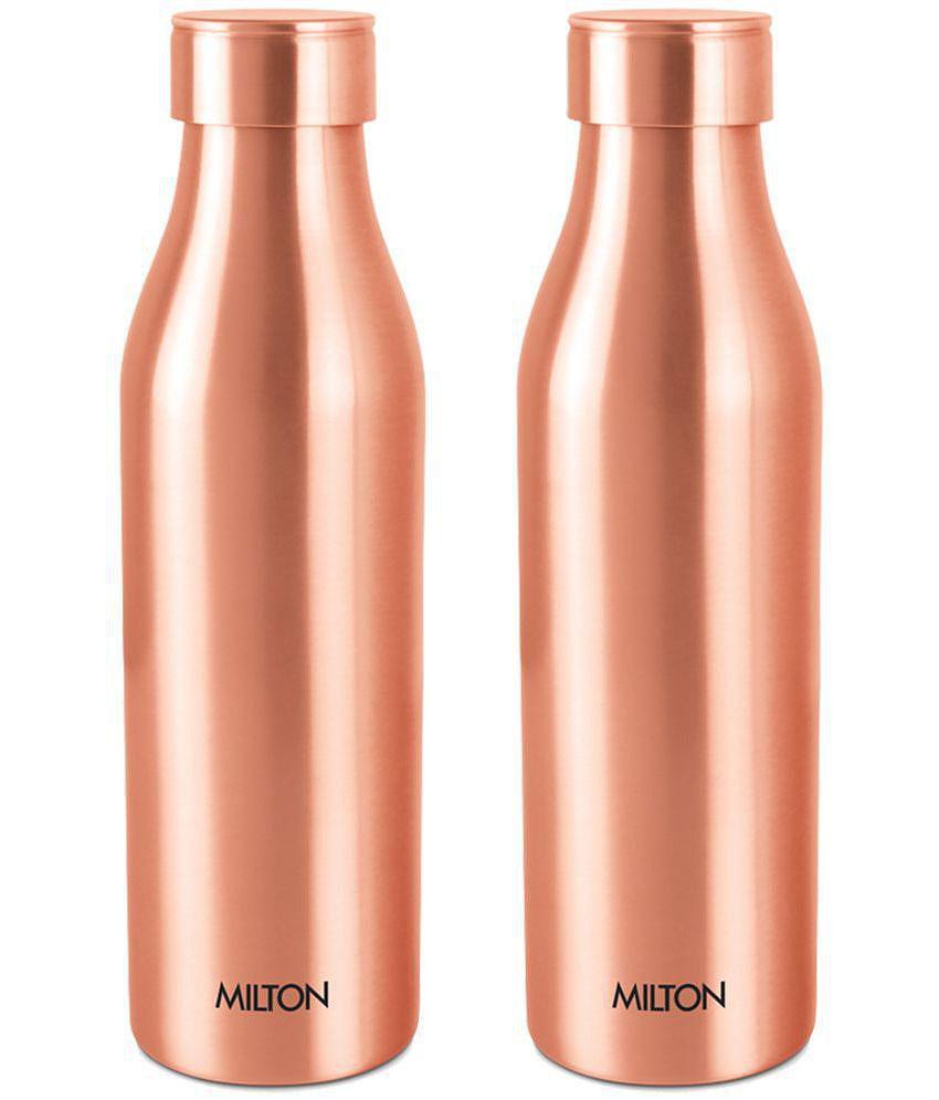 Milton Copper Charge 1000 Water Bottle, Set of 2, 930 ml Each, Copper | 100% Leak Proof | Office Bottle | Gym Bottle | Yoga Bottle | Home | Kitchen | Hiking | Treking Bottle | Travel Bottle 