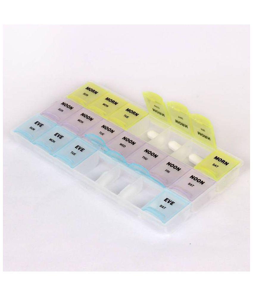 BrainBuzz 1 Week Storage Medicine/Pill Box 3 section