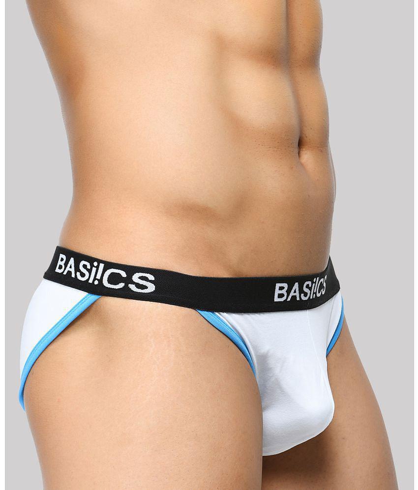 Latest Men BASIICS By La Intimo - White BCSBR02 Spandex Mens Briefs ( Pack of 1 ) - None 2025 at
