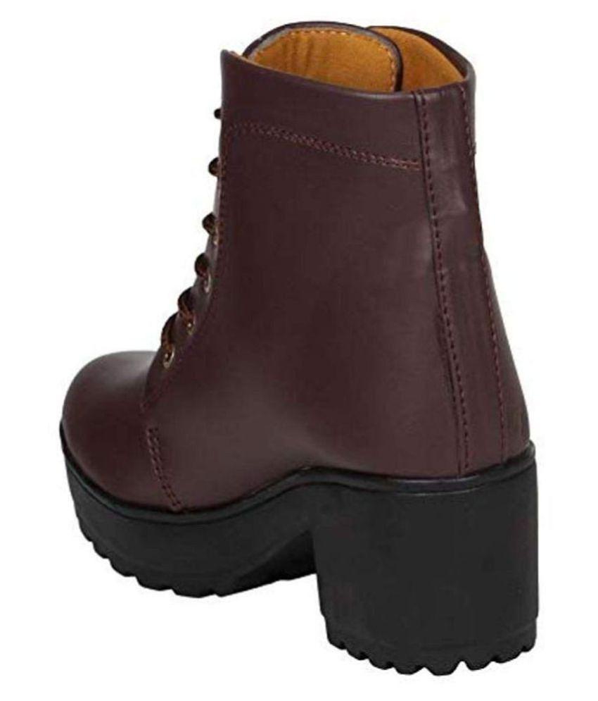 Luxurious Women Commander Brown Ankle Length Chukka Boots - None 2025 at ShopCircuit | ONDC