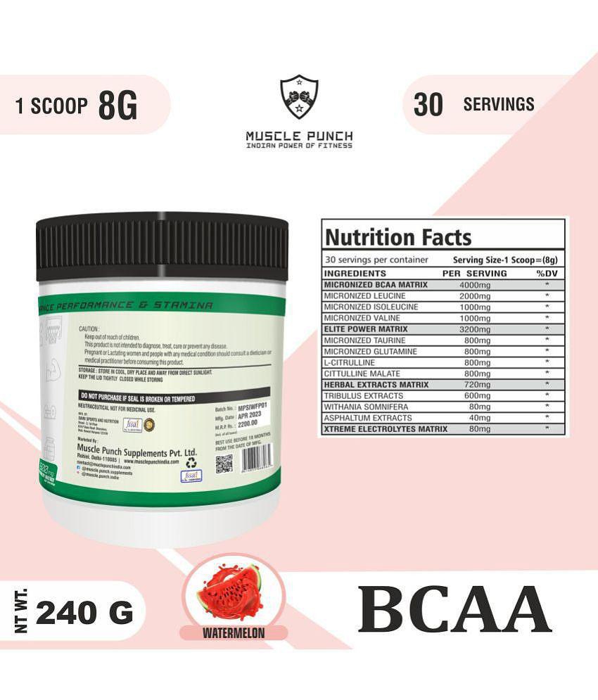 Muscle Punch Muscle Punch | BCAA Intraworkout | 30 Servings 240 gm