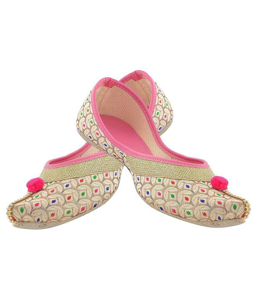 Raj Pink Ethnic Footwear - None