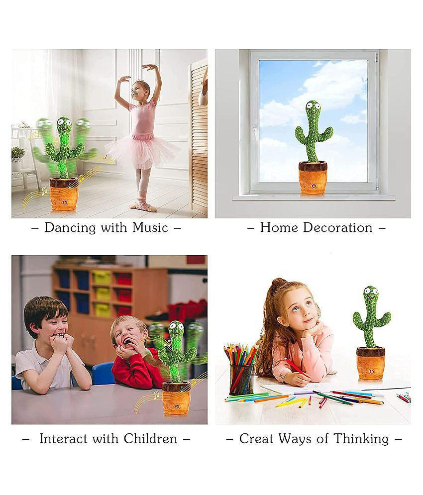 Dancing cactus Musical Kids Toys for Boys/Girls/Baby toys/Singing Recording Repeat What You Say Funny Education Toys for Kids Children Playing