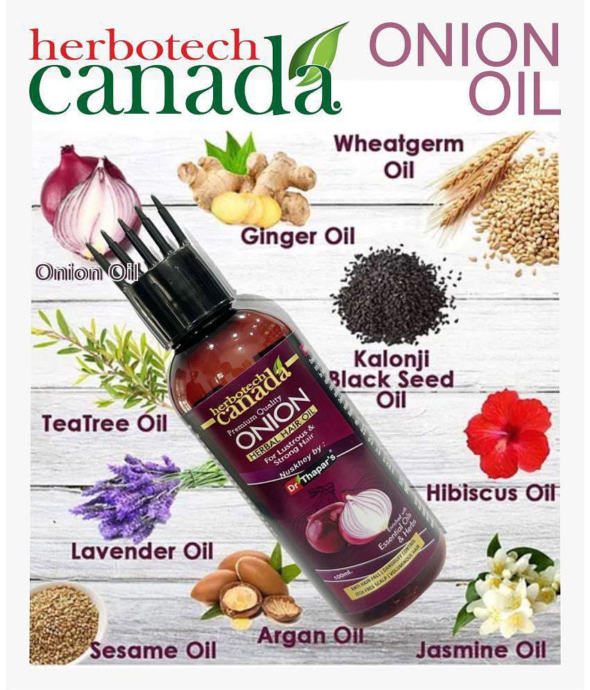 HERBOTECH CANADA Hair Fall & Hair Thinning Control ONION Oil 100 ml