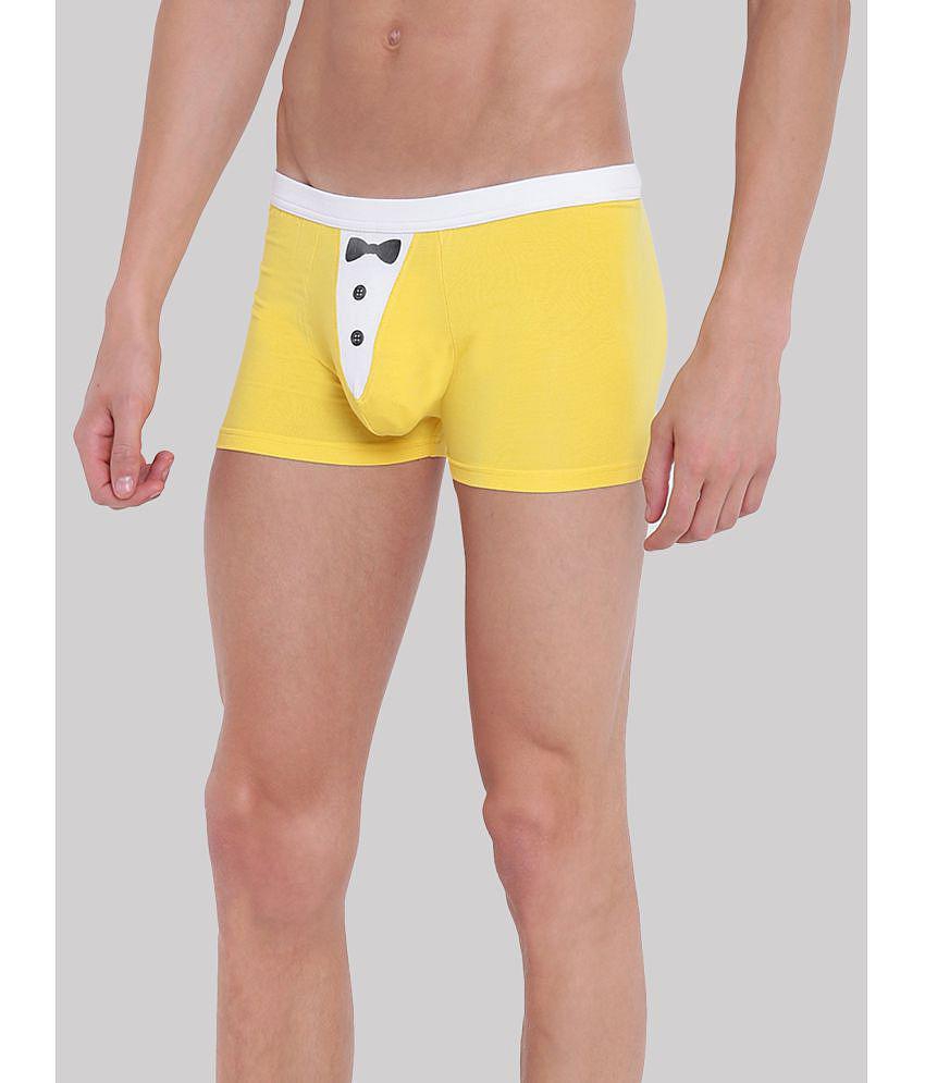 Stylish Men La Intimo - Yellow LITR005 Cotton Blend Men's Trunks ( Pack of 1 ) - None 2025 at Sh