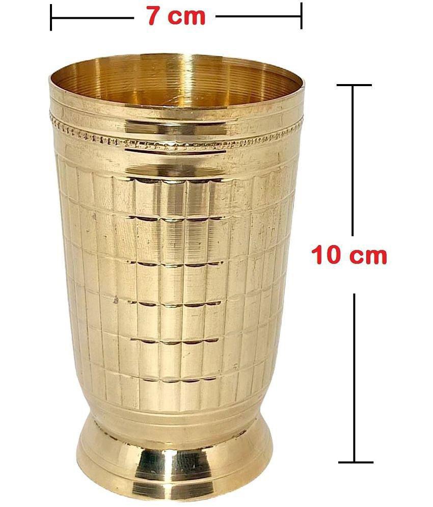 A & H ENTERPRISES - Daily Use Brass Glasses 250 ml ( Pack of 1 )