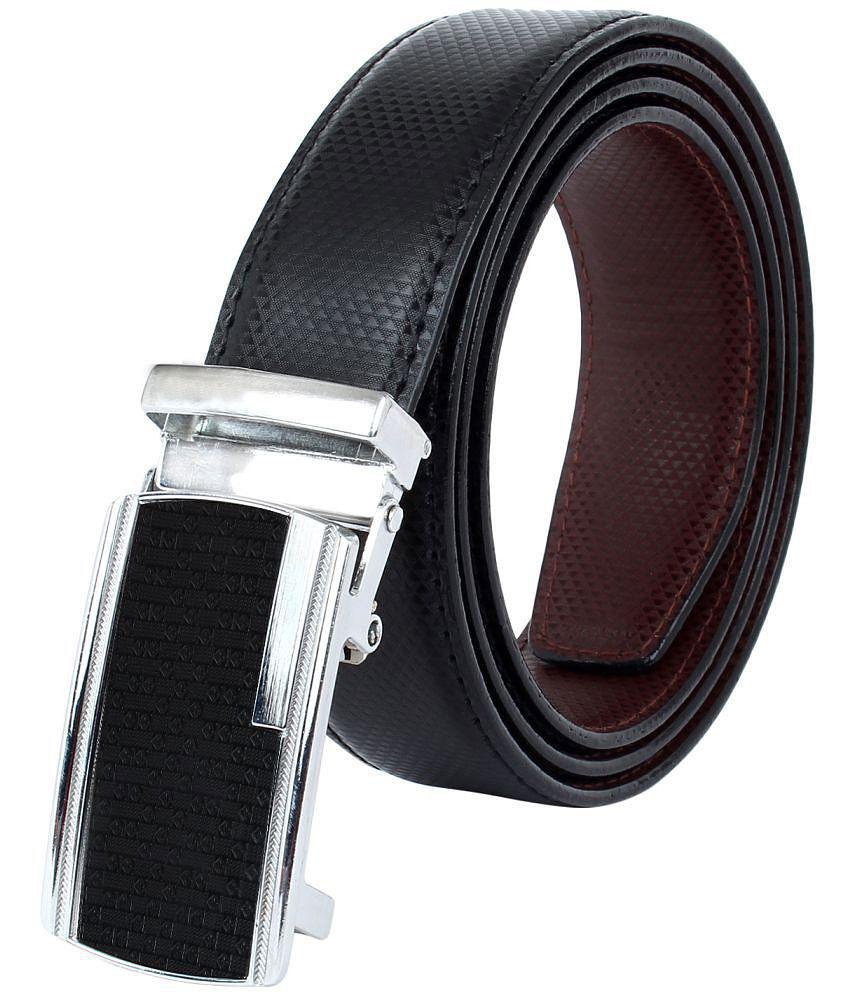 Buy Online Garg Store Zacharias - Black Leather Men's Reversible Belt ( Pack of 1 ) - None