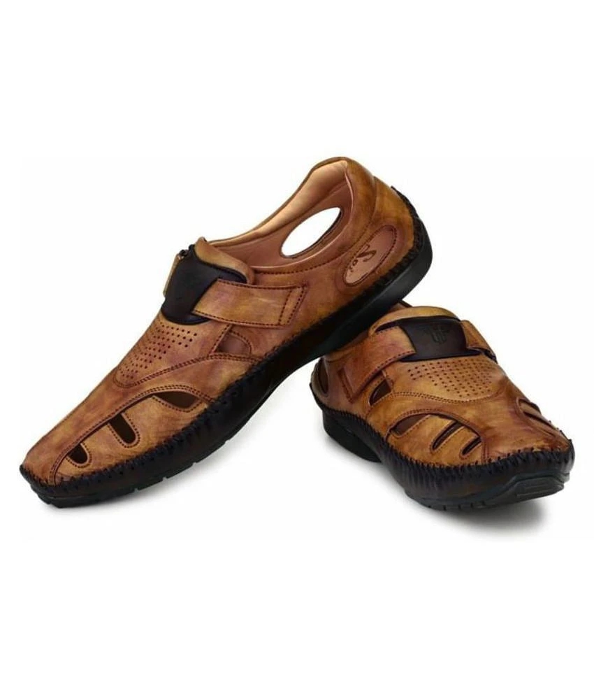 Exclusive Women Fashion Victim Tan Faux Leather Sandals - 7 2025 at ShopCircuit | ONDC