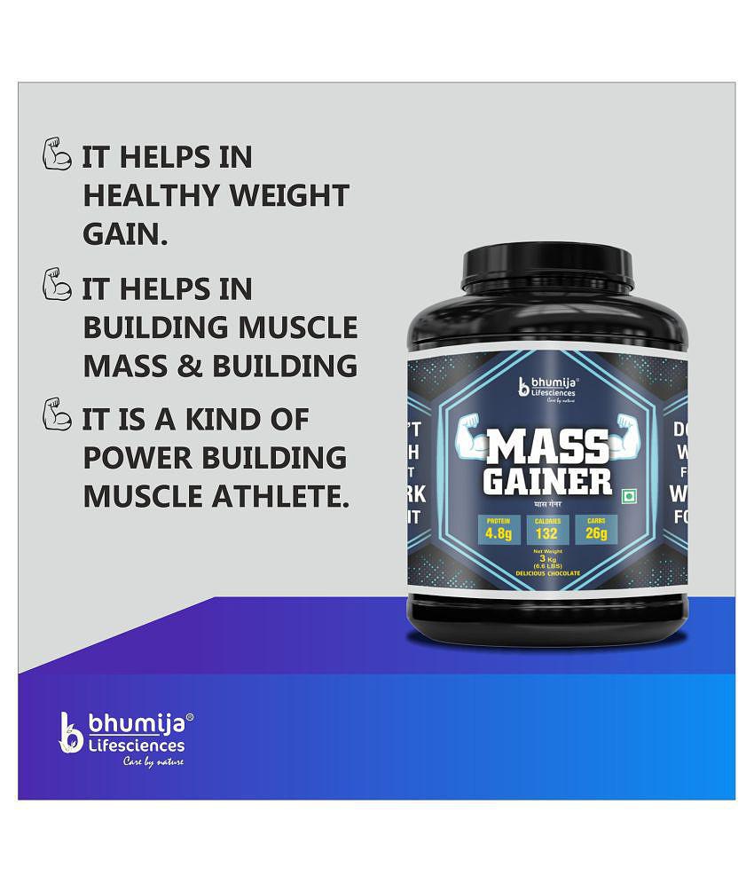 BHUMIJA LIFESCIENCES Mass Weight Gainer Supplement 3 kg Weight Gainer Powder