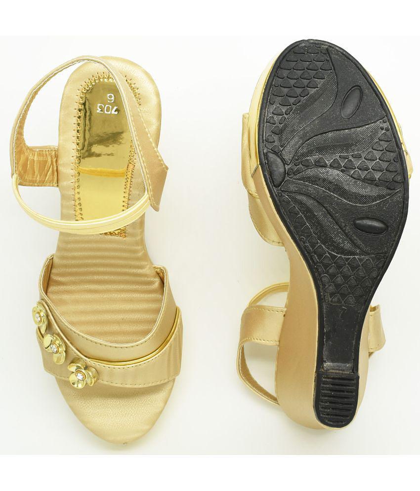 Dream Makers - Gold Women's Sandal Heels - None