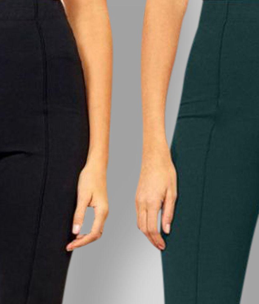 Elegant Men Addyvero - Multicolor Cotton Blend Bootcut Fit Women's Bootcut Pants  ( Pack of 2 ) 
