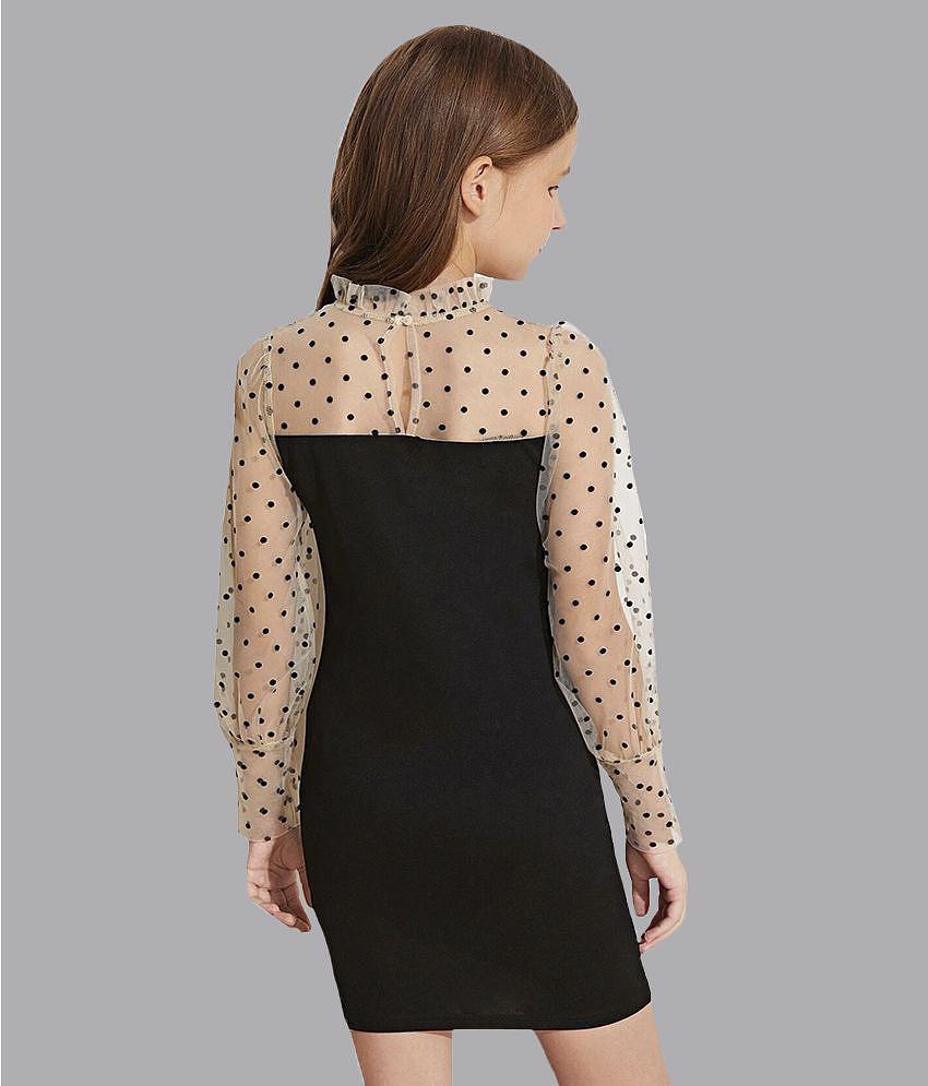Latest Men Addyvero - Black Cotton Blend Girls Bodycon Dress ( Pack of 1 ) - None 2025 at ShopCi