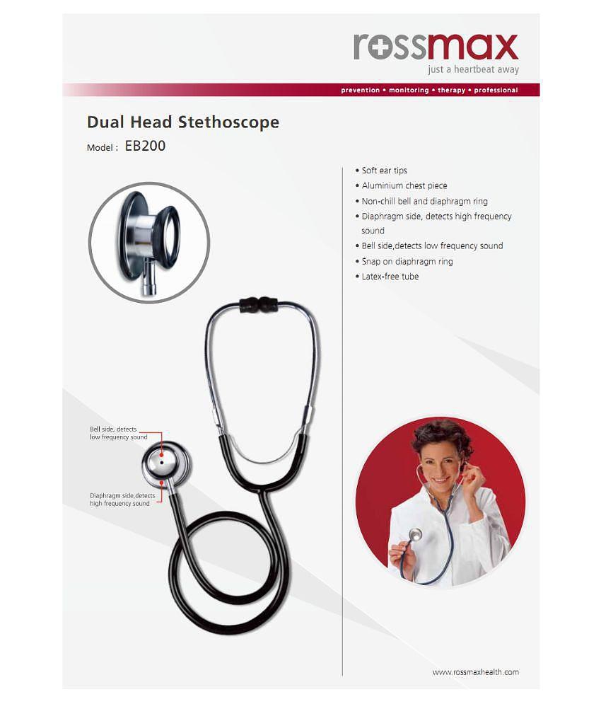 Rossmax Stethoscope With Dual Head For Adult and Pediatric EB200