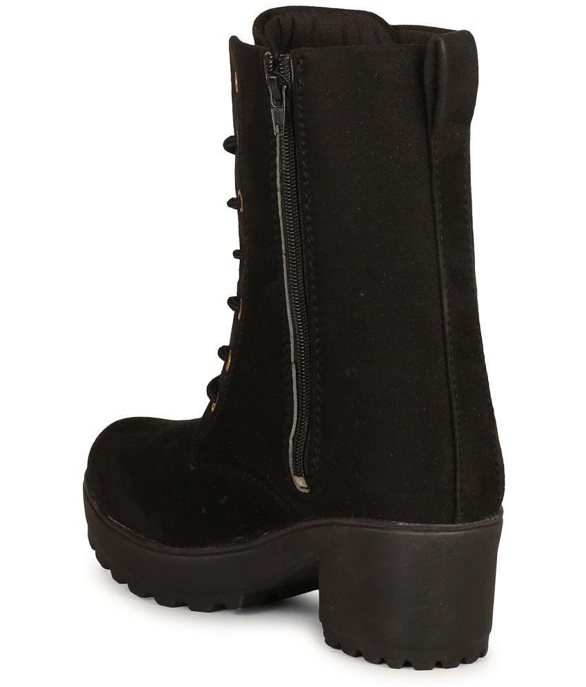 Ishransh - Black Women's Mid Calf Length Boots - None