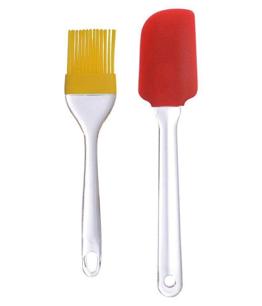 Ruhani Fashion Silicon Brush and Spatula - Set of 2