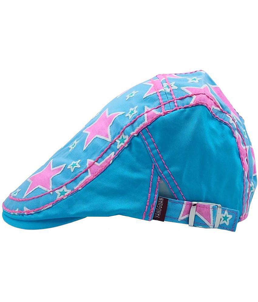Trendy Men Zacharias Unisex Kids Cotton Beret Golf Cap jk-08 (Blue_2-6 Years) (Pack of 1) - None