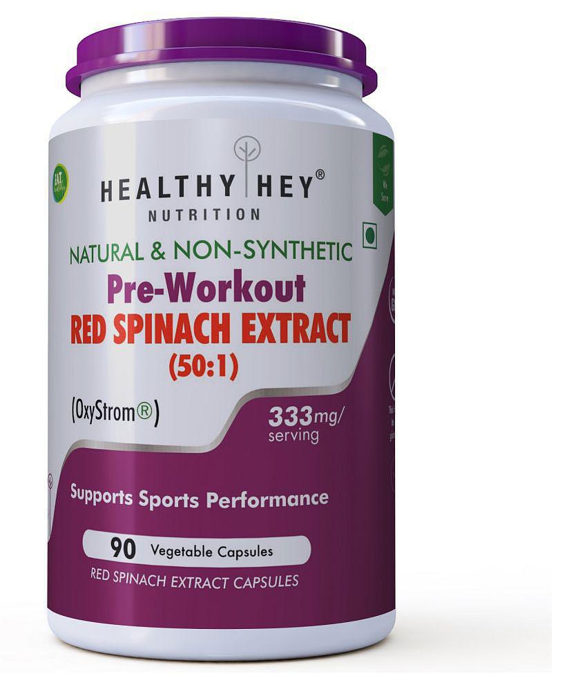 HEALTHYHEY NUTRITION Natural Pre-Workout Red Spinach Extract 333mg Capsule 333 mg