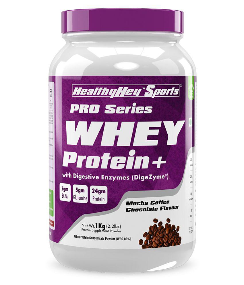 HealthyHey Sports Whey Protein Concentrate80% Mocha Coffee Chocolate 1 kg