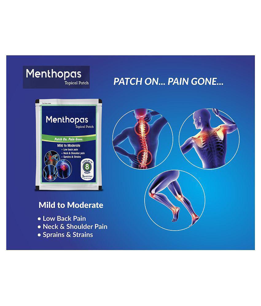 Menthopas Muscle and Joint Pain Relief Patches Knee Back Shoulder Elbow Heel Menstrual Periods 72 Patches