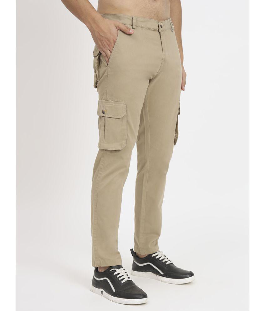 RAGZO Regular Flat Mens Cargos - Beige ( Pack of 1 ) - None