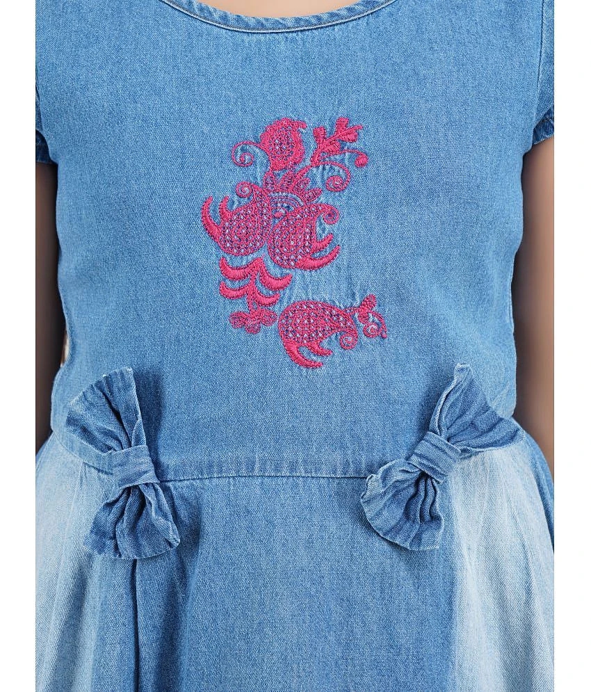 Elegant Women Being Naughty - Blue Denim Girls Frock ( Pack of 1 ) - None 2025 at ShopCircuit | 