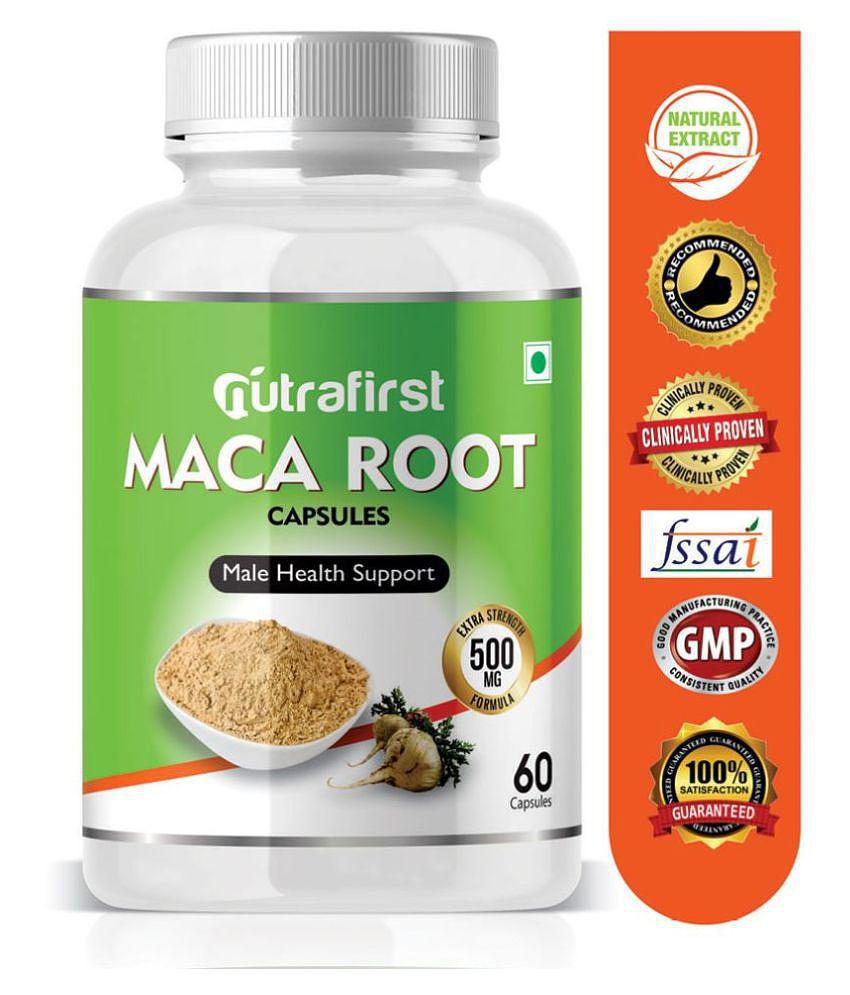 NutraFirst Maca Root Capsules, for Performance, Vigour & Vitality, enriched with Maca Root Extract, Vegeterian Capsule, 1B (1 x 60 Capsules)