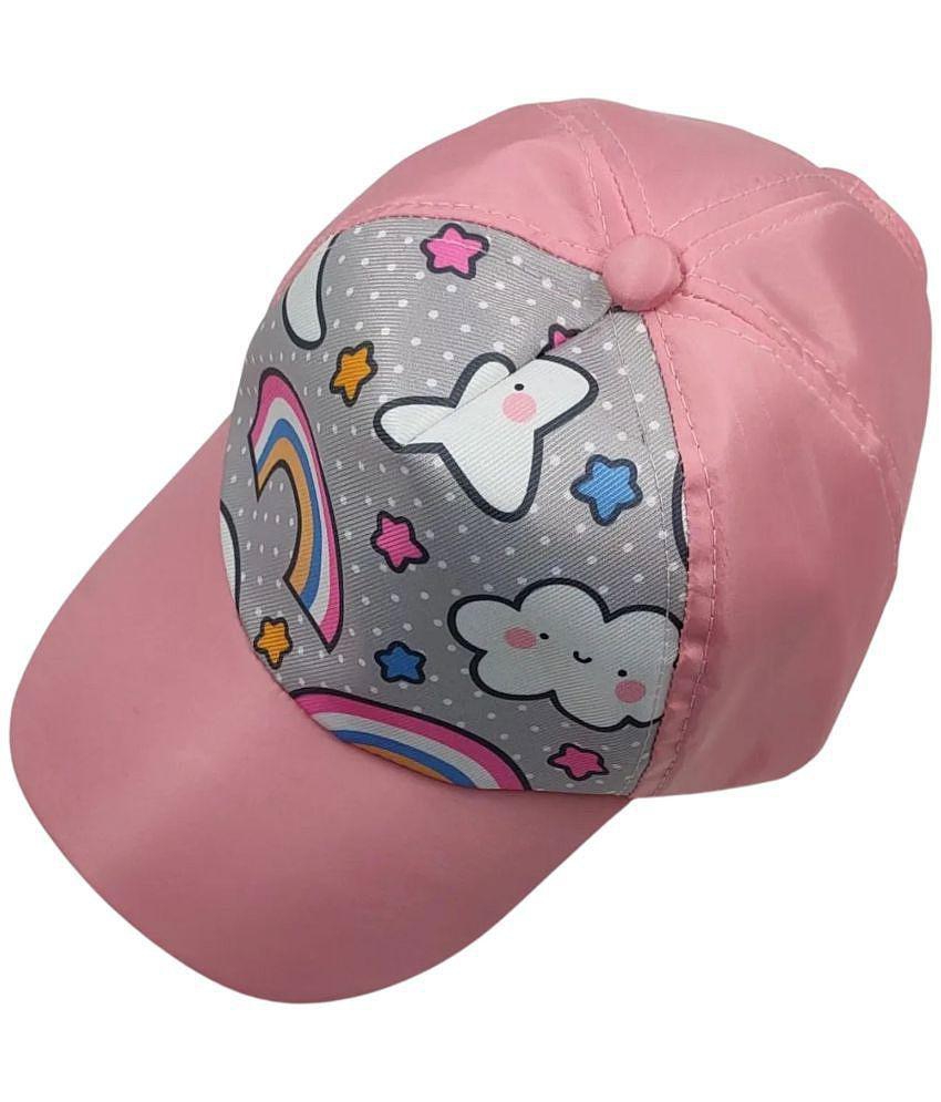 Luxurious Men Zacharias Unisex Kids Cotton & Polyester Baby Cap kc-19 (Pink_9-24 Months) (Pack o