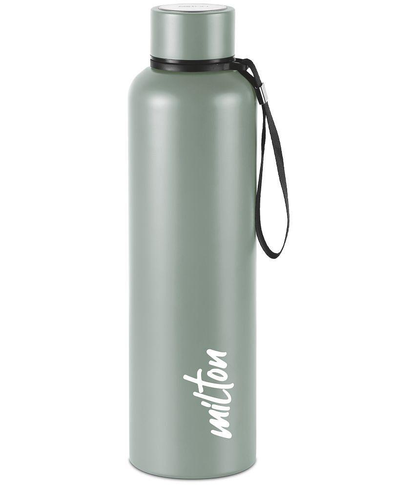 Milton Aura 1000 Thermosteel Bottle, 1.05 Litre, Grey | 24 Hours Hot and Cold | Easy to Carry | Rust & Leak Proof | Tea | Coffee | Office| Gym | Home | Kitchen | Hiking | Trekking | Travel B