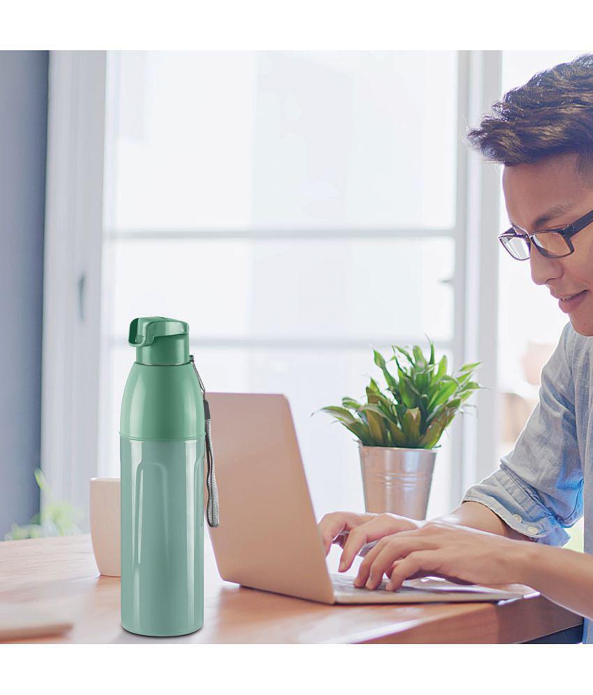 Milton Kool Convex 900 Insulated Inner Pet Water Bottle, 700 ml, Light Green | Easy To Carry | Leak Proof | School | Office | Gym | Hiking | Treking | Travel Bottle - Green