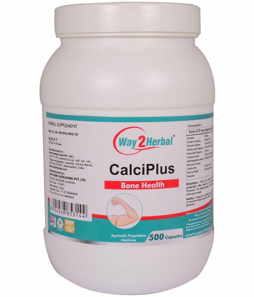 Way2Herbal CALCIPLUS Capsule 500 no.s Pack Of 1