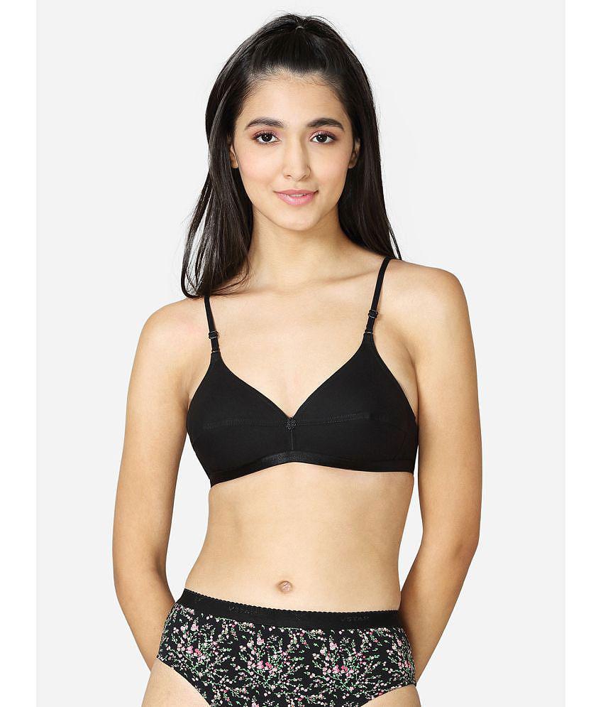 VStar - Black Cotton Non Padded Womens Everyday Bra ( Pack of 1 ) - None