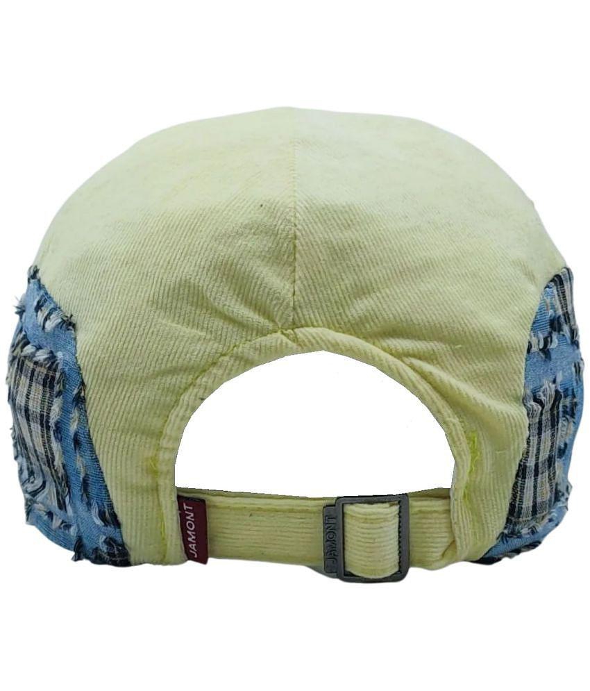 Elegant Men Zacharias Unisex Kids Cotton Beret Golf Cap jk-14 (Yellow_1-4 Years) (Pack of 1) - N