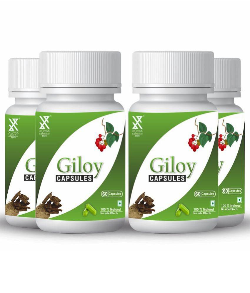 xovak pharmtech Organic Giloy Capsule 200 gm Pack Of 4