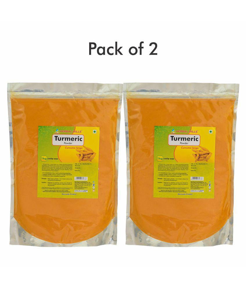 Herbal Hills Turmeric Powder - 1 kg powder - Pack of 2 Powder 1 mg