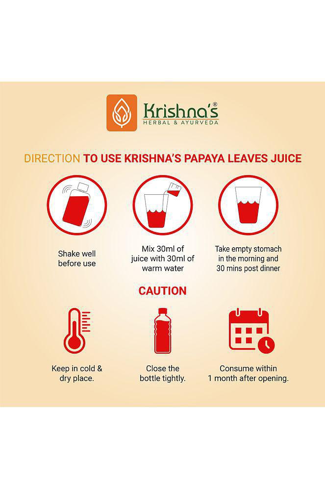 Krishna's Herbal & Ayurveda Papaya Leaf Juice 500ml