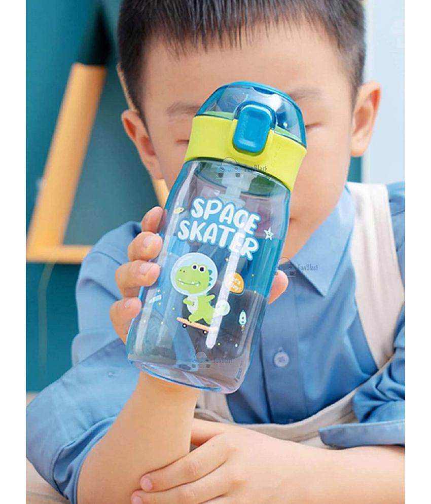 FunBlast Cute Water Bottle with Sipper, Water Bottle for Kids, Sipper Bottle for Kids - Anti-Leak Cartoon Kids Water Bottle for Kids (630 ML) (Dinosaur)