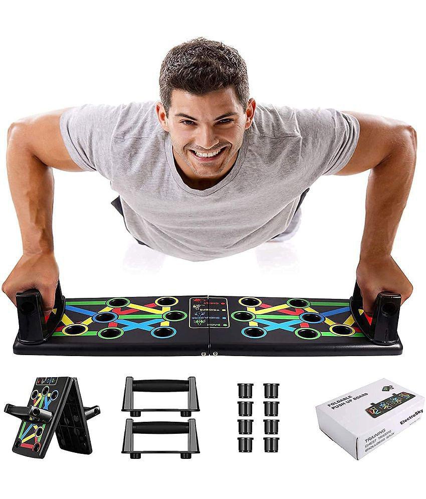 Horsefit Pushup Board Training System Color-Coded Push-up Bracket Board for Fitness Training Push-up Bracket Board for Men and Women Exercise, Muscle & Strength Training Tools - Multi Color