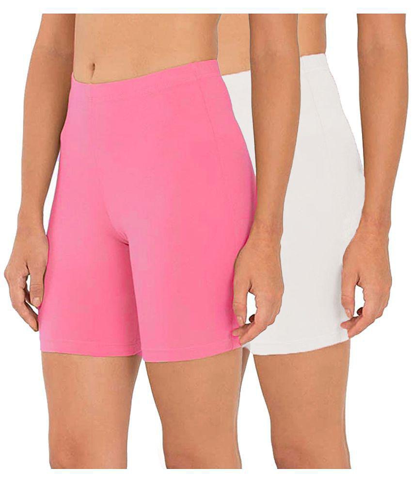 Outflits Multi Cotton Solid Shorts - Pack of 2 - XXL