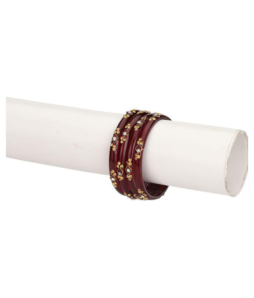Sophisticated Men AFAST - Maroon Bangle Set (Pack of 1) - None 2025 at ShopCircuit | ONDC
