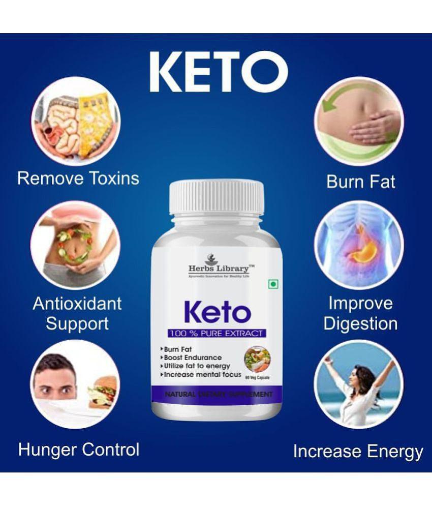 Herbs Library Keto Capules Supports Weight Loss, 60 Capsules Each (Pack of 3)