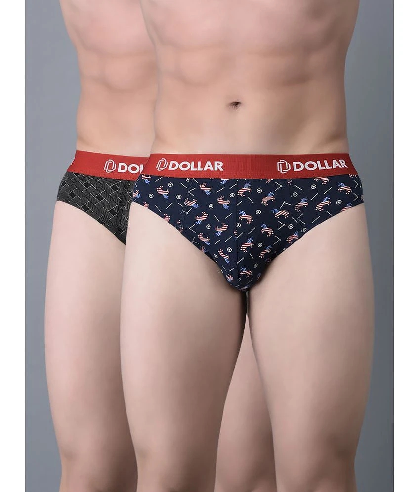 Sophisticated Men Dollar Bigboss Assorted Printed Cotton Blend Men Brief (Pack of 2) - None 2025